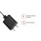 2A Fast charger with C type USB (Black Color)